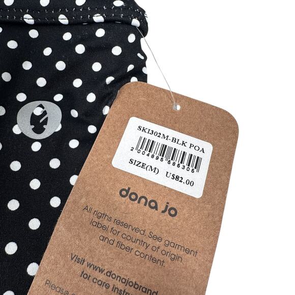 Dona Jo Skort Skirt Women’s Medium Black White Polka Dot 16.5" Length Active New - Picture 4 of 8